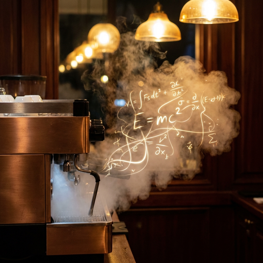 Physics and steam illustration