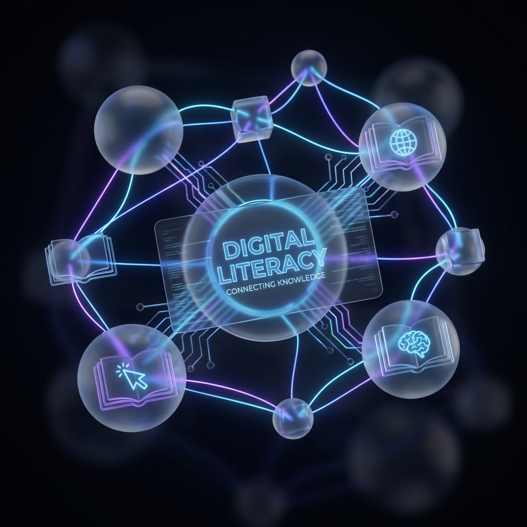 Digital literacy concept art